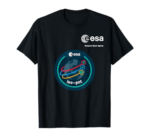 ESA European Space Agency Mission leo-pnt Patch T-Shirt von ESA European Space Agency leo-pnt Weiß