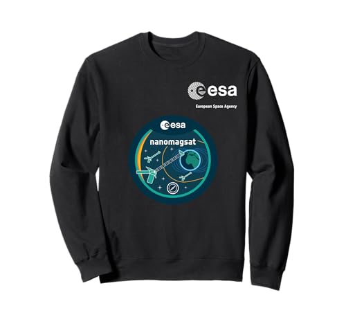ESA European Space Agency Mission nanomagsat Patch Sweatshirt von ESA European Space Agency nanomagsat Weiß