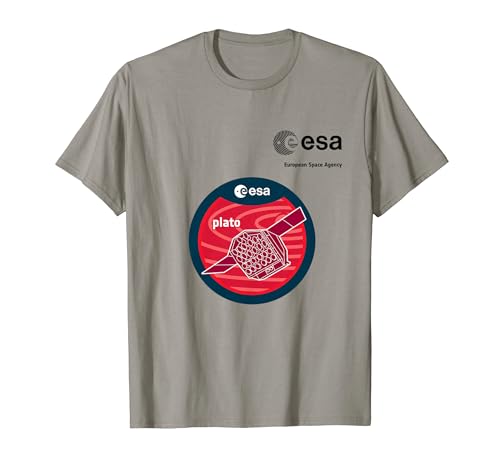 ESA European Space Agency Mission plato Patch T-Shirt von ESA European Space Agency plato Schwarz