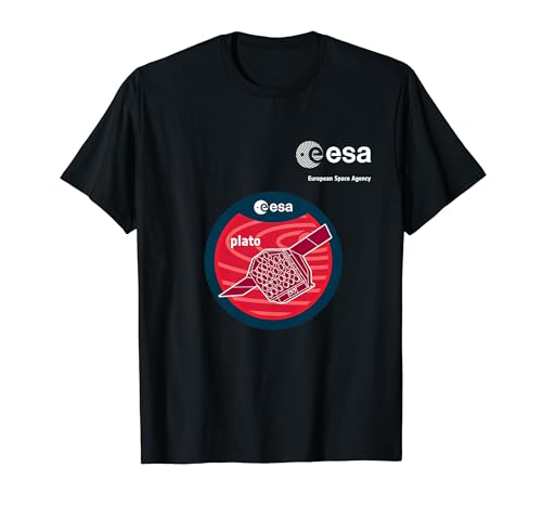 ESA European Space Agency Mission plato Patch T-Shirt von ESA European Space Agency plato Weiß