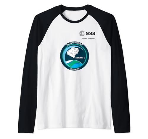 ESA European Space Agency Mission sentinel-4 Patch Raglan von ESA European Space Agency sentinel-4 Schwarz