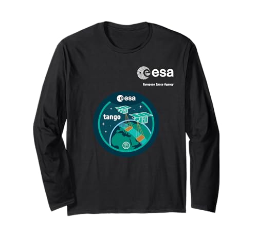 ESA European Space Agency Mission tango Patch Langarmshirt von ESA European Space Agency tango Weiß