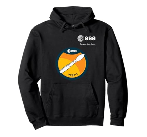 ESA European Space Agency Mission vega-c Patch Pullover Hoodie von ESA European Space Agency vega-c Rakete Weiß