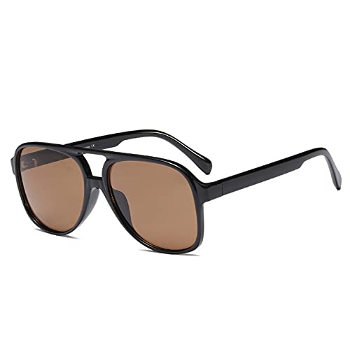 ESALIA Retro Sonnenbrille Gelb Gradient Brille Vintage Tinted Sunglasses für Damen Herren Schwarz Braun ESALIA Retro Sonnenbrille Gelb Gradient Brille Vintage Tinted Sunglasses für Damen Herren Schwarz Braun von ESALIA