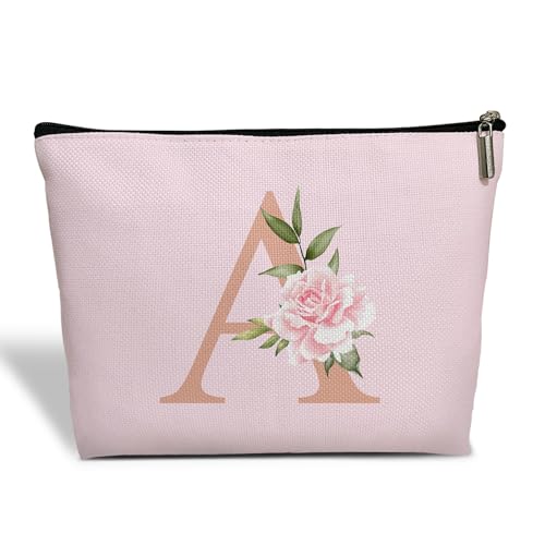 ESAMP Make-up-Tasche mit Monogramm für Frauen, Muttertagsgeschenk, Abschlussgeschenk für Mutter, Freundin, beste Schwester, Kosmetiktasche mit Reißverschluss, Hochzeitsgeschenk für Braut, von ESAMP