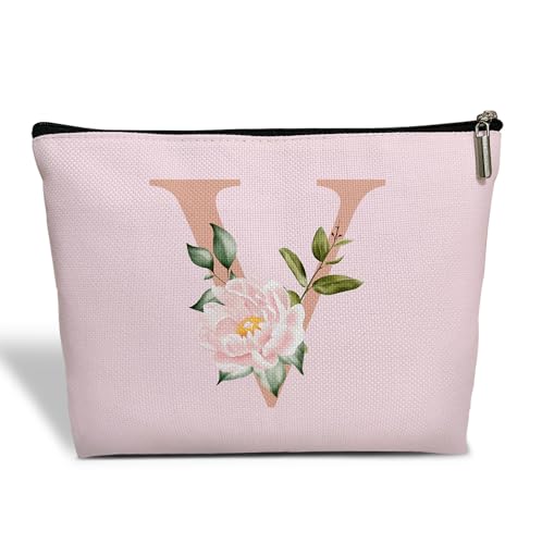 ESAMP Make-up-Tasche mit Monogramm für Frauen, Muttertagsgeschenk, Abschlussgeschenk für Mutter, Freundin, beste Schwester, Kosmetiktasche mit Reißverschluss, Hochzeitsgeschenk für Braut, von ESAMP