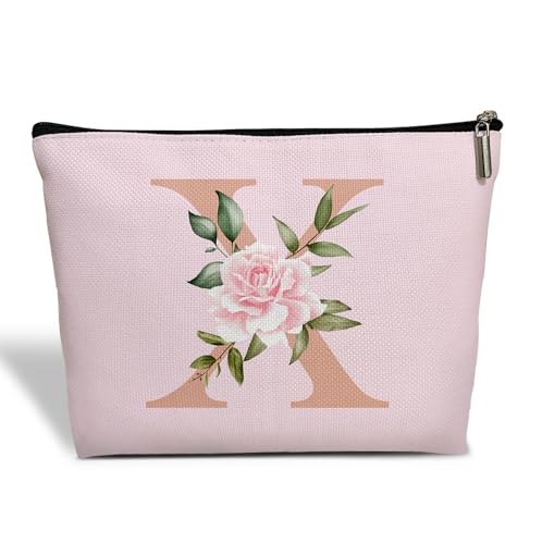 ESAMP Make-up-Tasche mit Monogramm für Frauen, Muttertagsgeschenk, Abschlussgeschenk für Mutter, Freundin, beste Schwester, Kosmetiktasche mit Reißverschluss, Hochzeitsgeschenk für Braut, von ESAMP