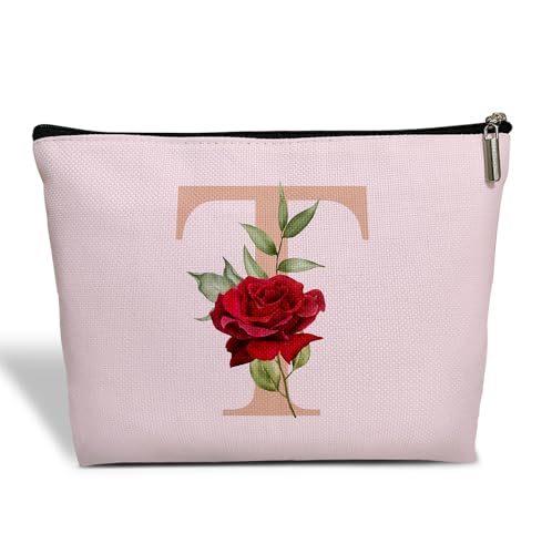 ESAMP Make-up-Tasche mit Monogramm für Frauen, Muttertagsgeschenk, Abschlussgeschenk für Mutter, Freundin, beste Schwester, Kosmetiktasche mit Reißverschluss, Hochzeitsgeschenk für Braut, von ESAMP