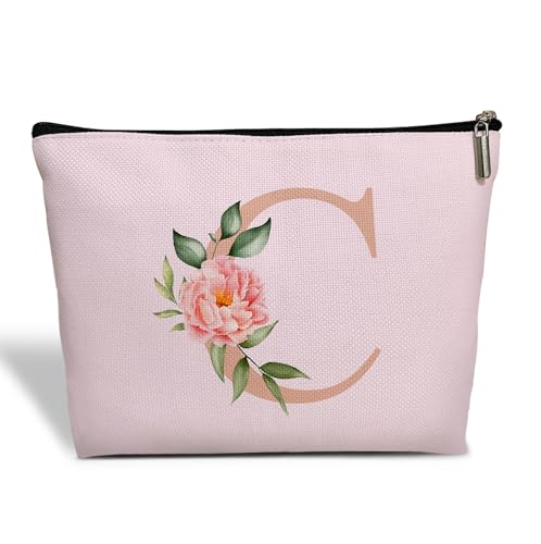 ESAMP Make-up-Tasche mit Monogramm für Frauen, Muttertagsgeschenk, Abschlussgeschenk für Mutter, Freundin, beste Schwester, Kosmetiktasche mit Reißverschluss, Hochzeitsgeschenk für Braut, von ESAMP