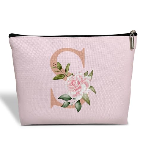 ESAMP Make-up-Tasche mit Monogramm für Frauen, Muttertagsgeschenk, Abschlussgeschenk für Mutter, Freundin, beste Schwester, Kosmetiktasche mit Reißverschluss, Hochzeitsgeschenk für Braut, von ESAMP