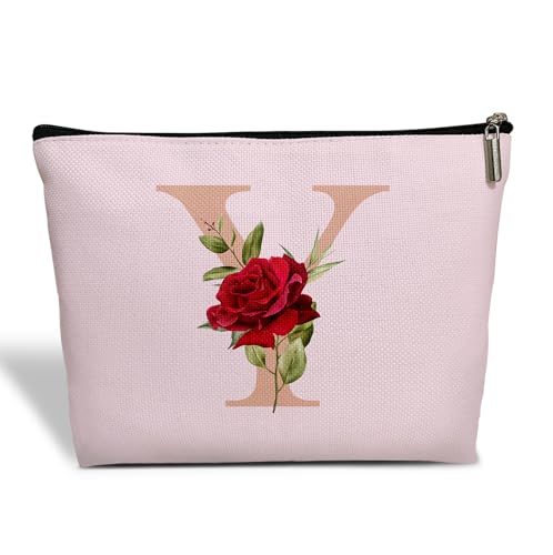 ESAMP Make-up-Tasche mit Monogramm für Frauen, Muttertagsgeschenk, Abschlussgeschenk für Mutter, Freundin, beste Schwester, Kosmetiktasche mit Reißverschluss, Hochzeitsgeschenk für Braut, von ESAMP