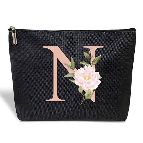 ESAMP Make-up-Tasche mit Monogramm für Frauen, Muttertagsgeschenk, Geschenk für Mutter, Freundin, beste Schwester, Reise-Kosmetiktasche, Reise-Reißverschlusstasche, Hochzeitsgeschenk, Kulturbeutel, von ESAMP