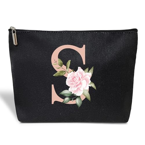 ESAMP Make-up-Tasche mit Monogramm für Frauen, Muttertagsgeschenk, Geschenk für Mutter, Freundin, beste Schwester, Reise-Kosmetiktasche, Reise-Reißverschlusstasche, Hochzeitsgeschenk, Kulturbeutel, von ESAMP