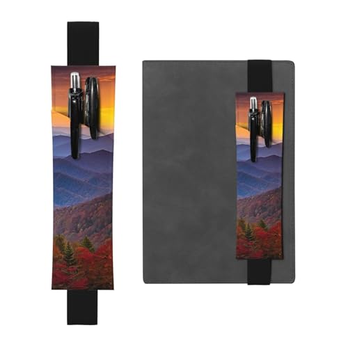 Blue Ridge Parkway Mountains Leder-Federmäppchen, Lesezeichen, einfach und elegant, modisch und praktisch von ESASAM