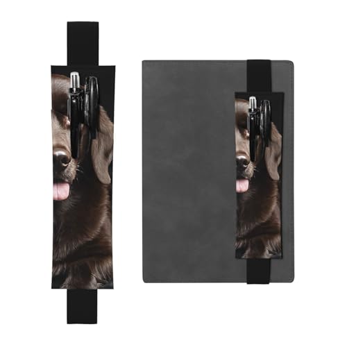 Braunes Labrador Retriever Leder-Federmäppchen, Lesezeichen, einfach und elegant, modisch und praktisch von ESASAM