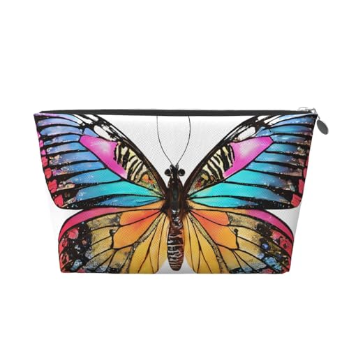 Bunte Leder-Reise-Kulturbeutel, ein modischer und praktischer Make-up-Organizer, silber, Einheitsgröße Bunte Leder-Reise-Kulturbeutel, ein modischer und praktischer Make-up-Organizer, silber, Einheitsgröße von ESASAM