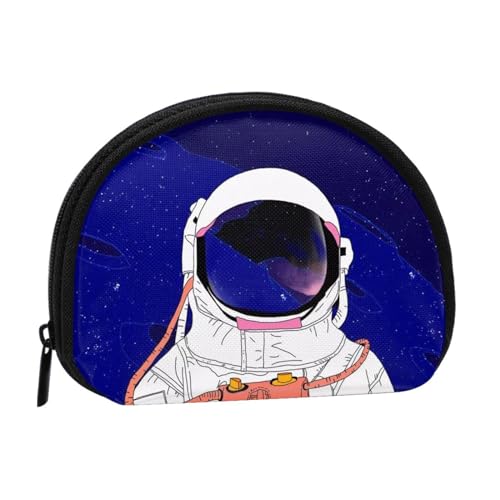 Cool Man in Galaxy Print Mini-Münzen-Aufbewahrungstasche – Volldruck-Design, Polyesterfaser-Material, kompakte Größe, praktisch und vielseitig, Schwarz , Einheitsgröße von ESASAM