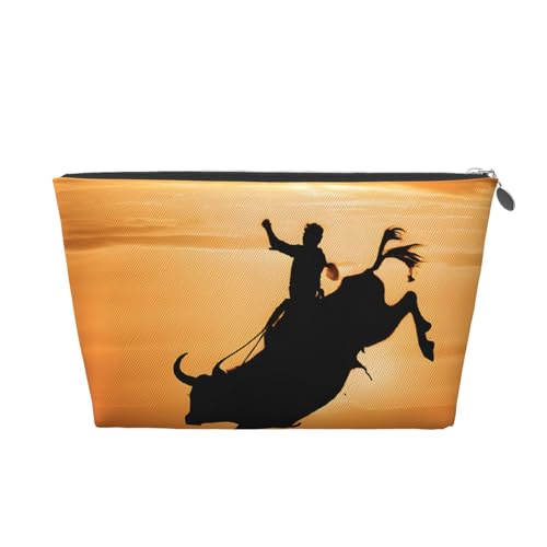 Cooler Reise-Kulturbeutel aus Leder, modischer und praktischer Make-up-Organizer, silber, Einheitsgröße von ESASAM