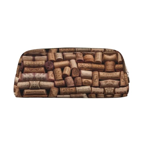 Dreidimensionales Federmäppchen aus Kork-Leder, mit Reißverschluss, einfach und elegant, modisch und praktisch, gold, Einheitsgröße, Schulranzen von ESASAM