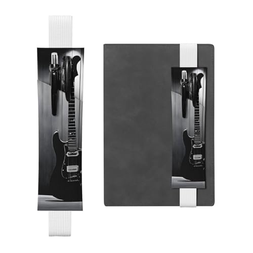 E-Gitarren-Leder-Federmäppchen, Lesezeichen, einfach und elegant, modisch und praktisch von ESASAM
