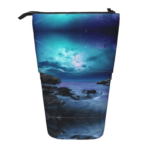 ESASAM 3D Graphics Universe Space A Federmäppchen mit einziehbarem Design, vielseitig und langlebig, Schwarz , Einheitsgröße, Schulranzen von ESASAM