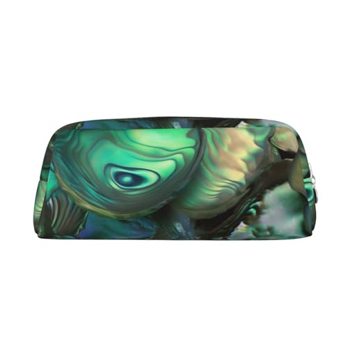 ESASAM Abalone Perlmuttleder-Reißverschluss, dreidimensionales Federmäppchen, einfach und elegant, modisch und praktisch, silber, Einheitsgröße, Schulrucksack von ESASAM