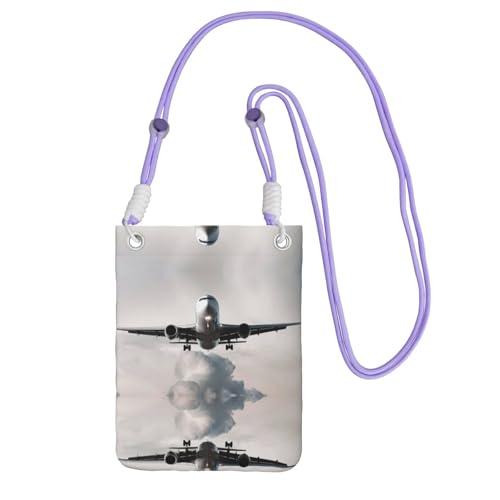 ESASAM Airplane Art Umhängetasche mit großer Kapazität für sorgenfreies Reisen, violett, Einheitsgröße ESASAM Airplane Art Umhängetasche mit großer Kapazität für sorgenfreies Reisen, violett, Einheitsgröße von ESASAM