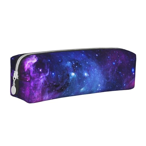 ESASAM Blue Galaxy Federmäppchen, schlichtes und stilvolles Leder-Federmäppchen – Schreibwaren-Organizer und Reiseaufbewahrung, Stifthalter, Federmäppchen, Federmäppchen, Federmäppchen, Kunstbedarf, von ESASAM