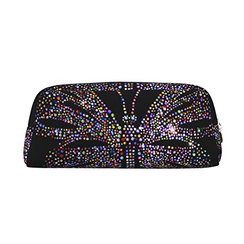 ESASAM Dreidimensionales Federmäppchen aus Leder mit Strasssteinen, Schmetterling, Leder, einfach und elegant, modisch und praktisch, silber, Einheitsgröße, Schulrucksack von ESASAM