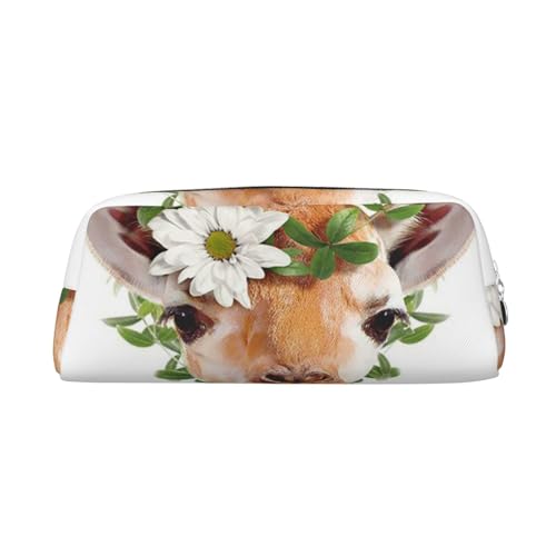 ESASAM Dreidimensionales Federmäppchen mit Giraffenleder-Reißverschluss, einfach und elegant, modisch und praktisch, silber, Einheitsgröße, Schulrucksack von ESASAM