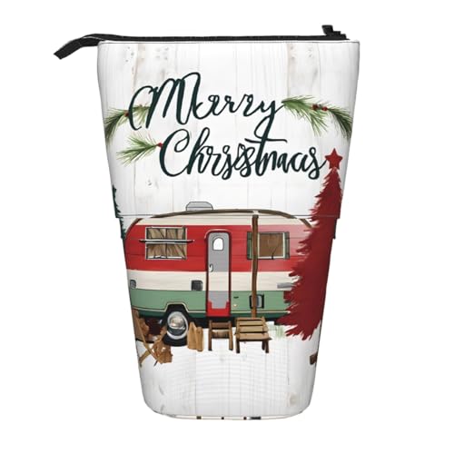 ESASAM Farmhouse Christmas Federmäppchen mit einziehbarem Design, vielseitig und langlebig, Schwarz , Einheitsgröße, Schulranzen von ESASAM