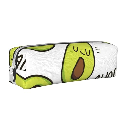 ESASAM Federmäppchen aus Leder mit Cartoon-Birnen, einfaches und stilvolles Federmäppchen – Schreibwaren-Organizer und Reiseaufbewahrung, Stifthalter, Federmäppchen, Federmäppchen, Künstlerbedarf, von ESASAM