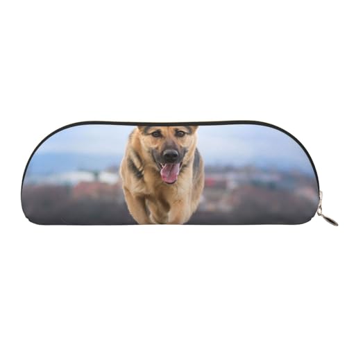 ESASAM Halbrunde Aufbewahrungstasche aus Leder, halbrunde Form, einfach und modisch, gold, Einheitsgröße, Schulrucksack von ESASAM