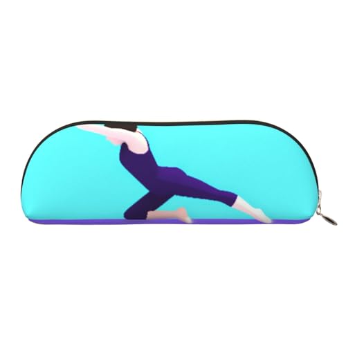 ESASAM Halbrunde Aufbewahrungstasche aus Leder für Gymnastikspiele, halbrunde Form, einfach und modisch, gold, Einheitsgröße, Schulrucksack von ESASAM