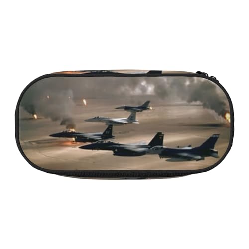 ESASAM Jet Fighter Fashion Federmäppchen - Der notwendige Stauraum für Stifte, Bleistifte und Schreibwaren, Schwarz , Einheitsgröße, Schulranzen von ESASAM