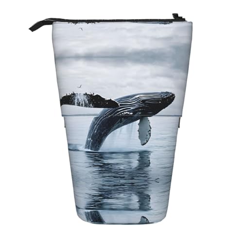 ESASAM Killer Whale Federmäppchen mit einziehbarem Design, vielseitig und langlebig, Schwarz , Einheitsgröße, Schulranzen von ESASAM