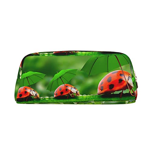 ESASAM Lustiges Federmäppchen aus Leder mit Reißverschluss, dreidimensional, einfach und elegant, modisch und praktisch, gold, Einheitsgröße, Schulrucksack von ESASAM