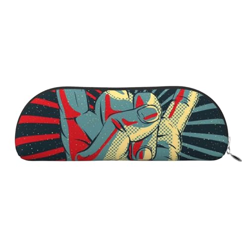 ESASAM Rock and Roll Halbrunde Aufbewahrungstasche aus Leder, halbrunde Form, einfach und modisch, silber, Einheitsgröße, Schulrucksack von ESASAM