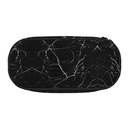ESASAM Schwarzes Marmor-Federmäppchen - der notwendige Stauraum für Stifte, Bleistifte und Schreibwaren, Schwarz , Einheitsgröße, Schulranzen von ESASAM
