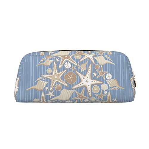 ESASAM Seashell Weihnachten Leder Reißverschluss dreidimensionales Federmäppchen einfach und elegant, modisch und praktisch, gold, Einheitsgröße, Schulrucksack von ESASAM