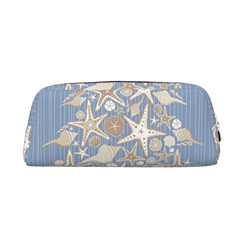 ESASAM Seashell Weihnachten Leder Reißverschluss dreidimensionales Federmäppchen einfach und elegant, modisch und praktisch, silber, Einheitsgröße, Schulrucksack von ESASAM