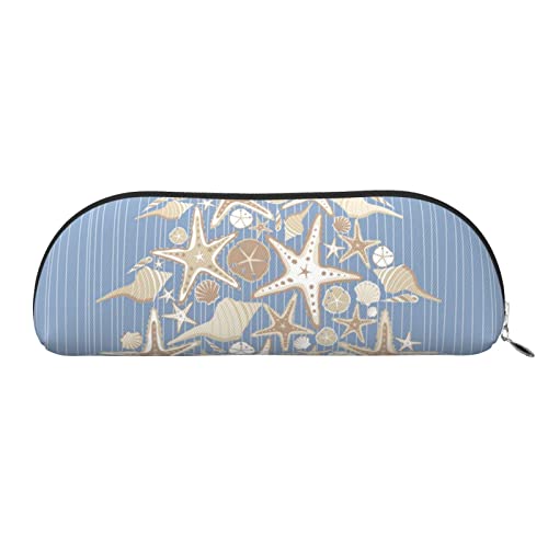 ESASAM Seashell Weihnachten Leder halbrunde Aufbewahrungstasche halbrunde Form, einfach und modisch, silber, Einheitsgröße, Schulrucksack von ESASAM