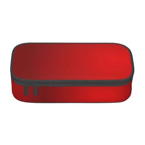 ESASAM Stilvolles Federmäppchen mit rotem Streifendruck – Oxford-Gewebe, geräumiges und langlebiges Design für organisierte Aufbewahrung, Schwarz , Einheitsgröße, Kosmetikkoffer von ESASAM