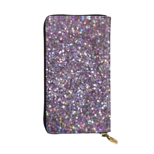 ESASAM Strass Schmetterling Leder Lange Clutch Geldbörse, hochwertiges Kunstleder und hochwertiger Metall-Reißverschluss, langlebig., Paillettenmuster, Einheitsgröße von ESASAM