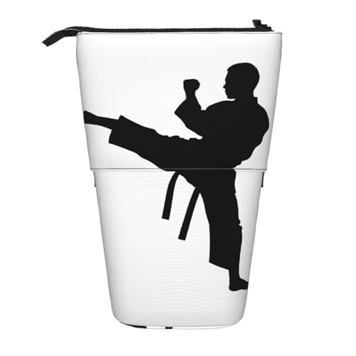 ESASAM Taekwondo Martial Arts Federmäppchen mit einziehbarem Design, vielseitig und langlebig, Schwarz , Einheitsgröße, Schulranzen von ESASAM