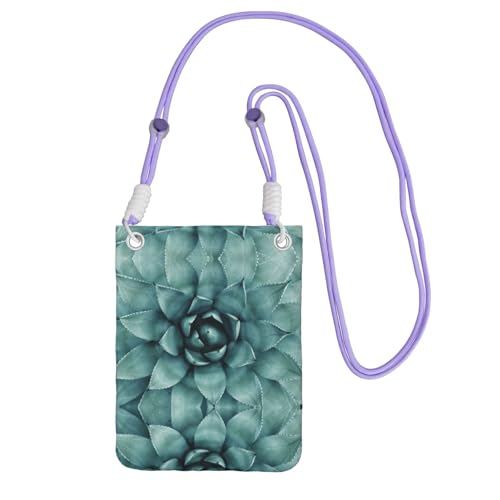 ESASAM Umhängetasche mit Sukkulenten-Motiv, große Kapazität, für sorgenfreies Reisen, violett, Einheitsgröße ESASAM Umhängetasche mit Sukkulenten-Motiv, große Kapazität, für sorgenfreies Reisen, violett, Einheitsgröße von ESASAM