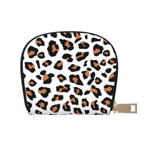 ESASAM Universe Galaxy Star Space Leather Shell Card Bag - Compact and Durable Card Wallet, Multiple Slots Card Organizer, Secure, Portable and Large Capacity Card Holder, leopard, Einheitsgröße von ESASAM