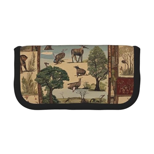 Elchbär Hirsch Große Kapazität Leinwand Federmäppchen Robust und langlebig, einfach in einer ordentlichen Weise zu verstauen, Schwarz , Einheitsgröße, Schulrucksack Elchbär Hirsch Große Kapazität Leinwand Federmäppchen Robust und langlebig, einfach in einer ordentlichen Weise zu verstauen, Schwarz , Einheitsgröße, Schulrucksack von ESASAM