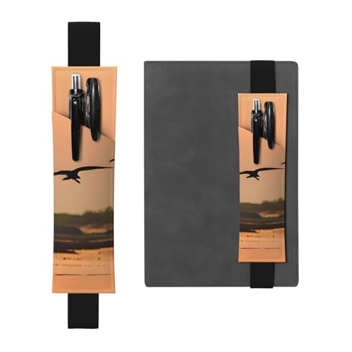 Federmäppchen mit Ölgemälde, Entenleder, Lesezeichen, einfach und elegant, modisch und praktisch von ESASAM