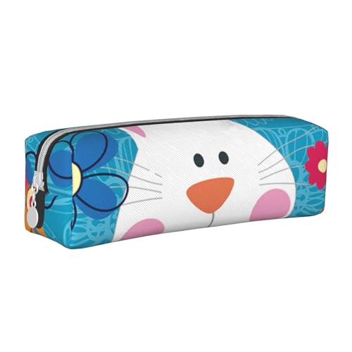 Federmappe aus Leder mit Aufschrift "Spring Happy Easter Holiday", einfaches und stilvolles Federmäppchen, Schreibwaren-Organizer und Reiseaufbewahrung, Federmäppchen, Federmäppchen, Federmäppchen, von ESASAM